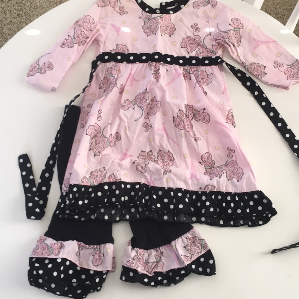 Pink Poodle in Paris Matching Outfit